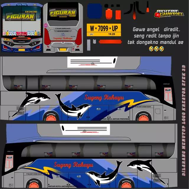 Livery BUSSID Sugeng Rahayu JB5 Figuran