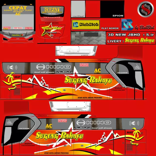 Livery BUSSID Sugeng Rahayu Bintang HD