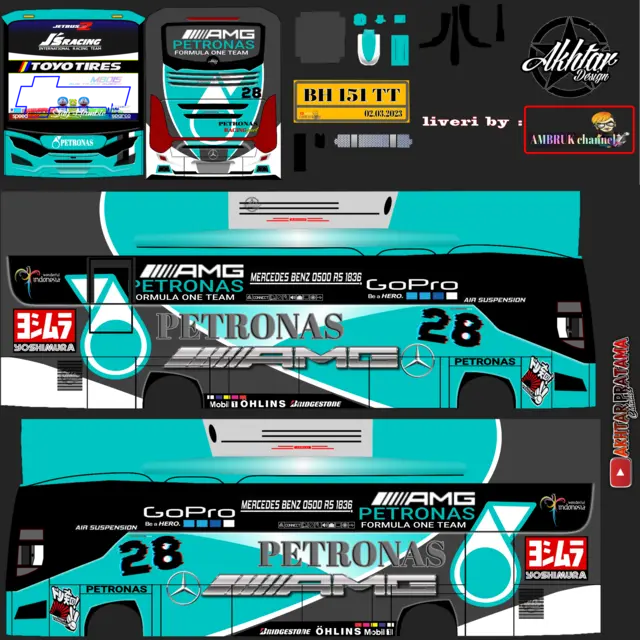 Livery BUSSID Yudistira HD Racing